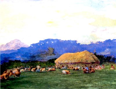 Abendgebet im Teufelsland, Fidschi, 1891 von John La Farge or Lafarge